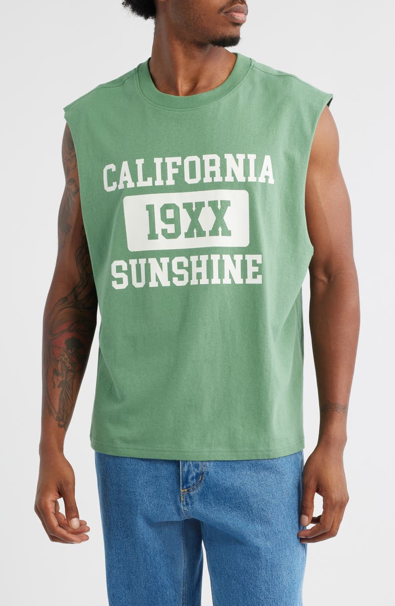 PacSun Sunshine Graphic Muscle Tank, Main, color, 