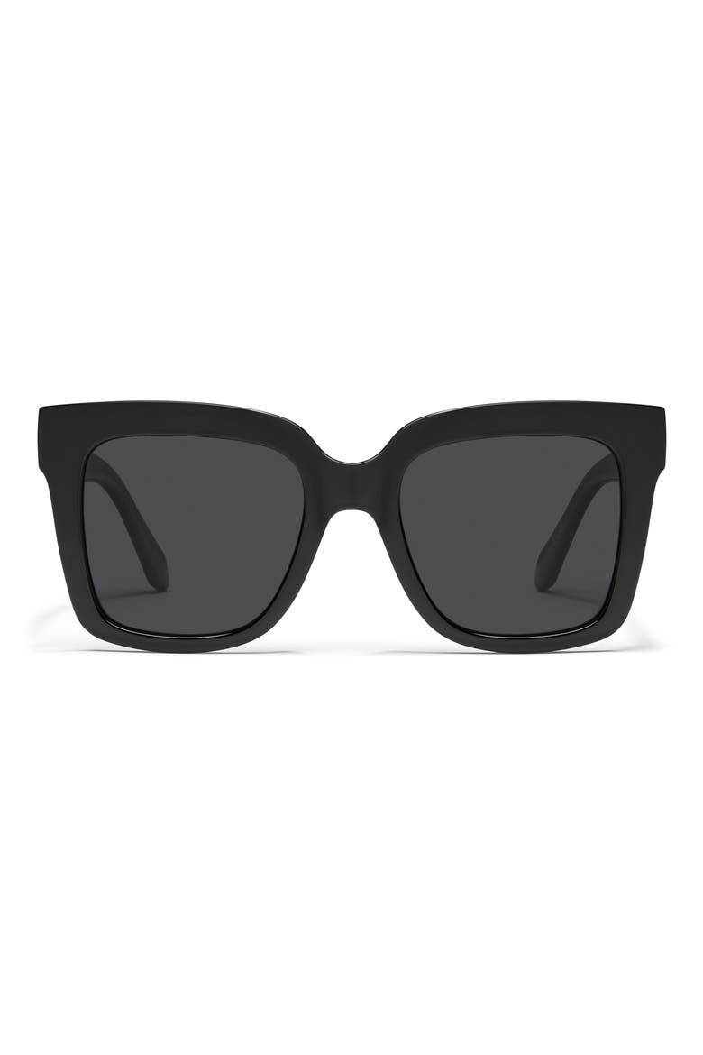 Icy 52mm Gradient Square Sunglasses, Main, color, BLACK/ BLACK