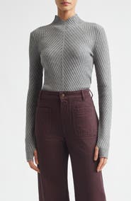 Victoria Beckham Merino Wool Rib Sweater