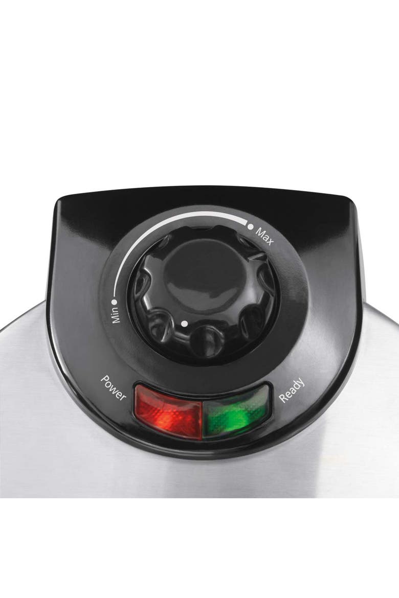 Stainless Steel Belgian Waffle Maker with Adjustable Temperature Control, Alternate, color, Silver