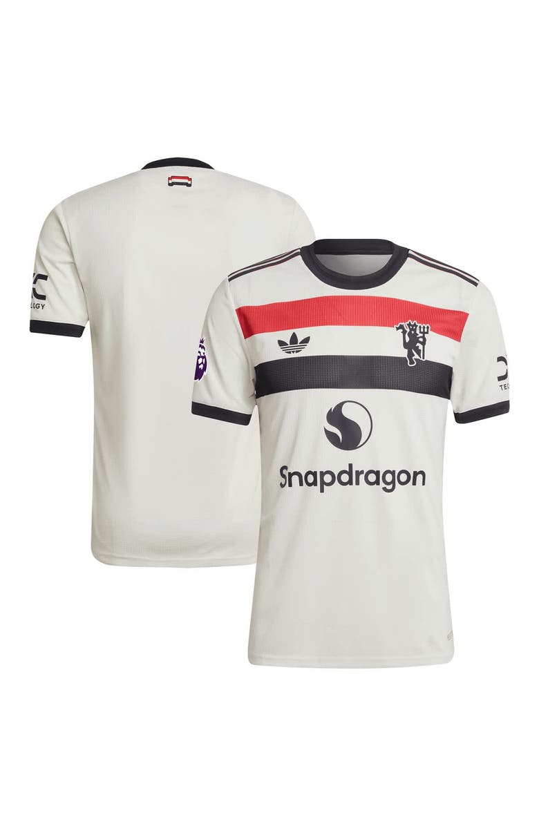 adidas Originals Men's adidas Originals  Cream Manchester United 2024/25 Third Authentic Jersey, Main, color, 