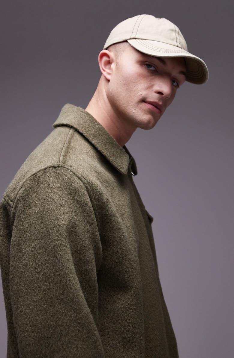 Topman Textured Zip Shacket, Alternate, color,