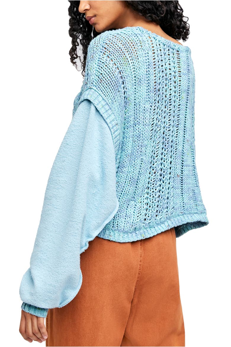 Honey Cable Pullover, Alternate, color, SIREN BLUE COMBO