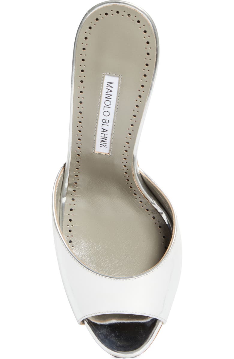 Manolo Blahnik Astucla Sandal, Alternate, color, Silver