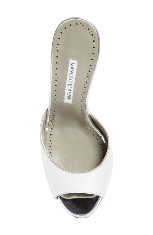 Manolo Blahnik Astucla Sandal In Silver