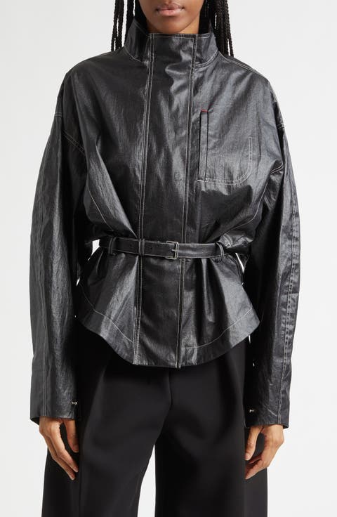 Le Blouson Ciro Belted Coated Linen Jacket