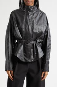 Jacquemus Le Blouson Ciro Belted Coated Linen Jacket