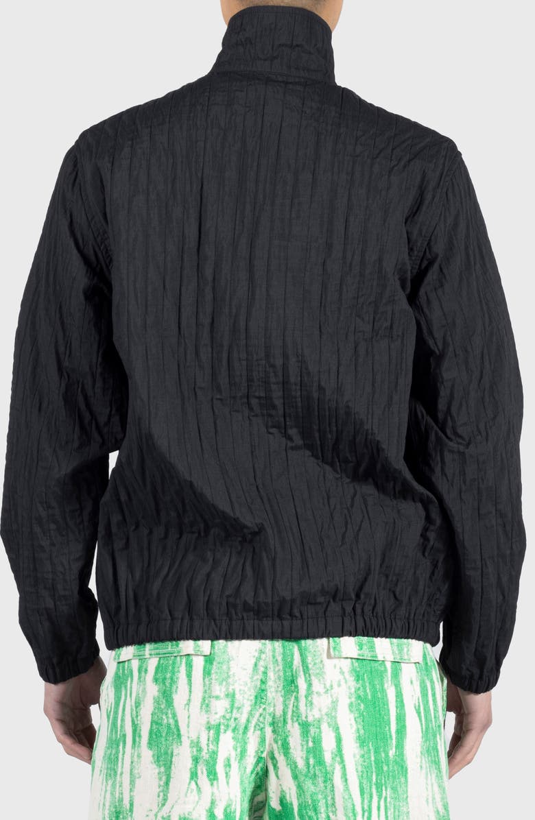 PLEASURES Rescue Pleated Track Jacket, Alternate, color, Black