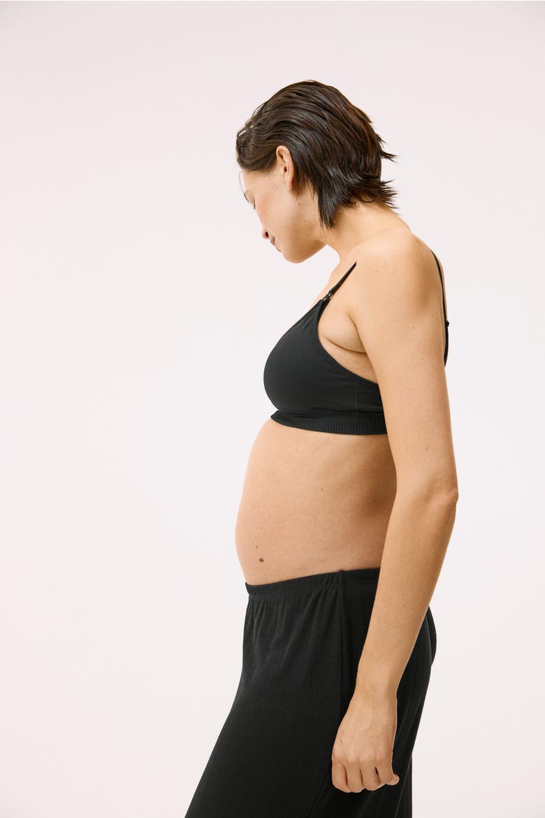 Mama 2-Pack Seamless Padded Nursing Bras, Alternate, color, Powder pink/black