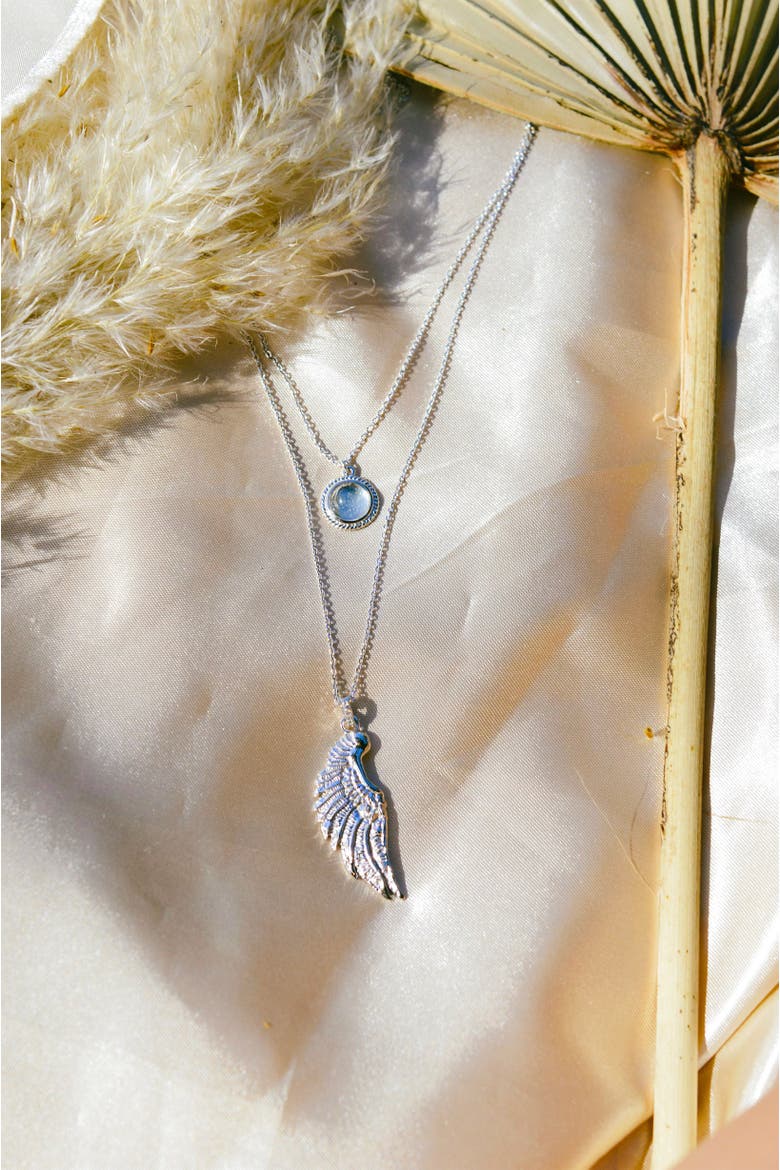 Archangel Michael Angel of Protection Necklace, Alternate, color, White
