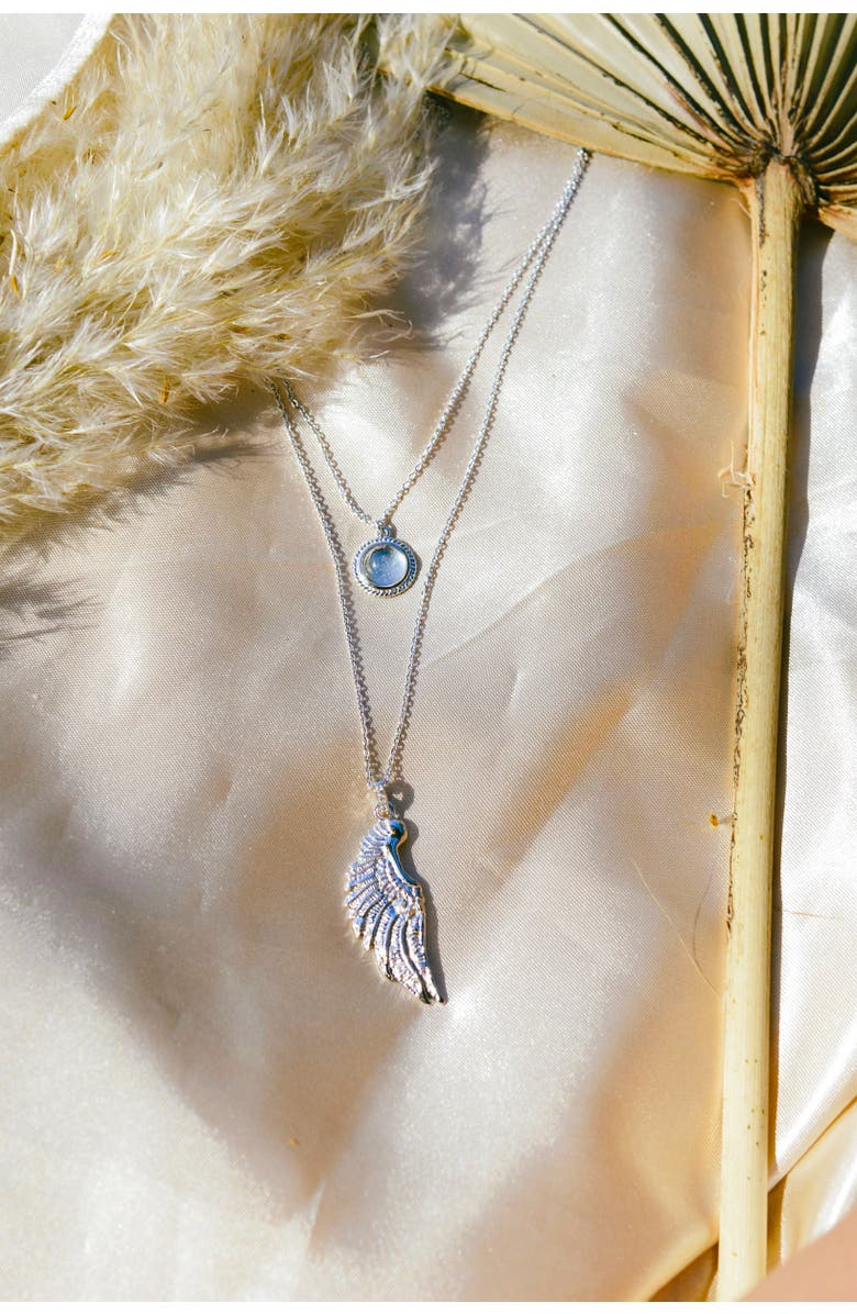 Seven Saints Archangel Michael Angel of Protection Necklace, Alternate, color, White