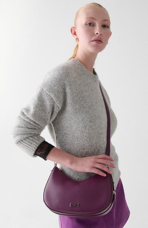 Kate Spade New York Liv Pebble Leather Convertible Shoulder Bag In Purple