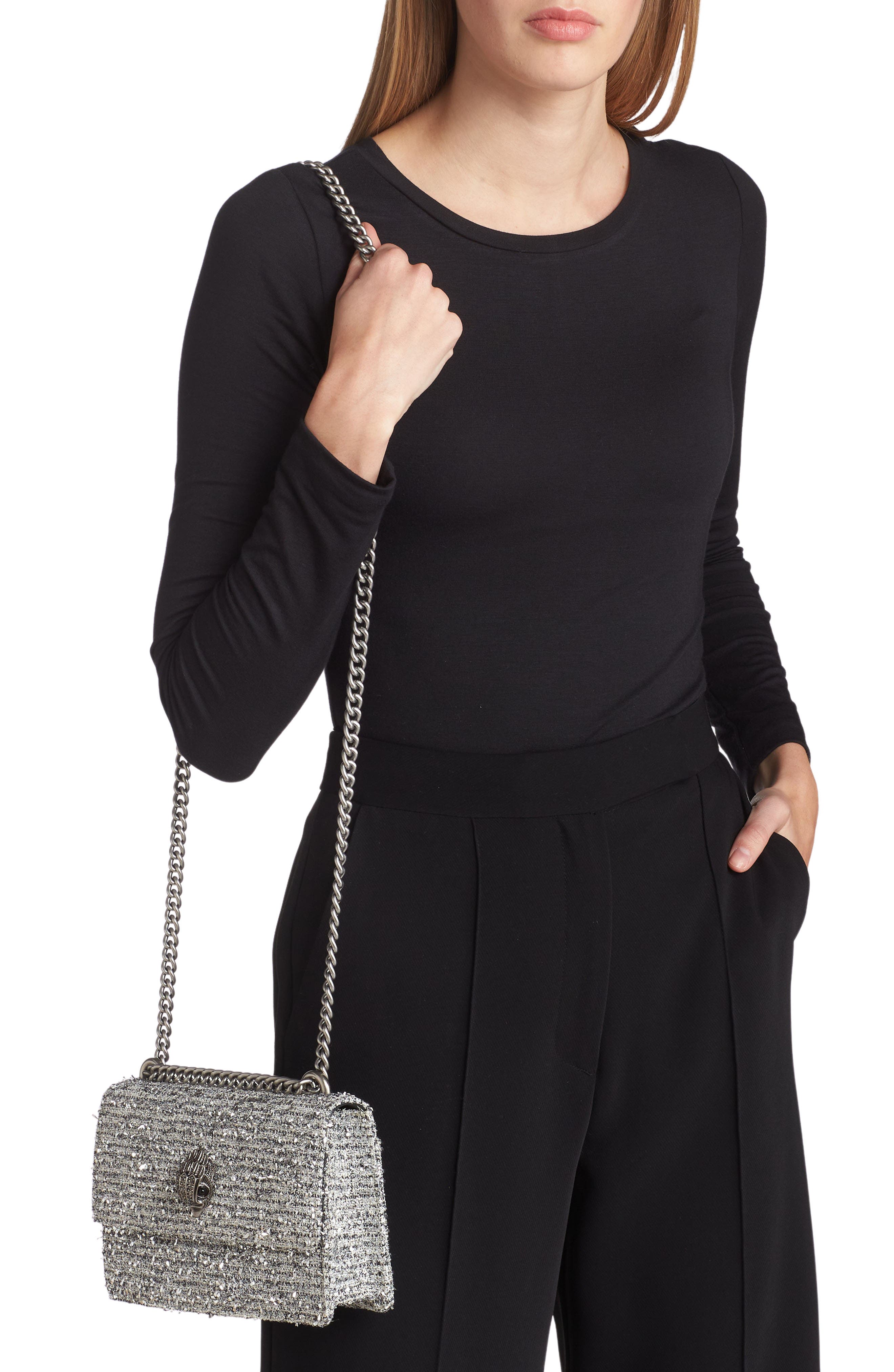 Kurt Geiger London Small Shoreditch Metallic Tweed Crossbody Bag, Alternate, color, 