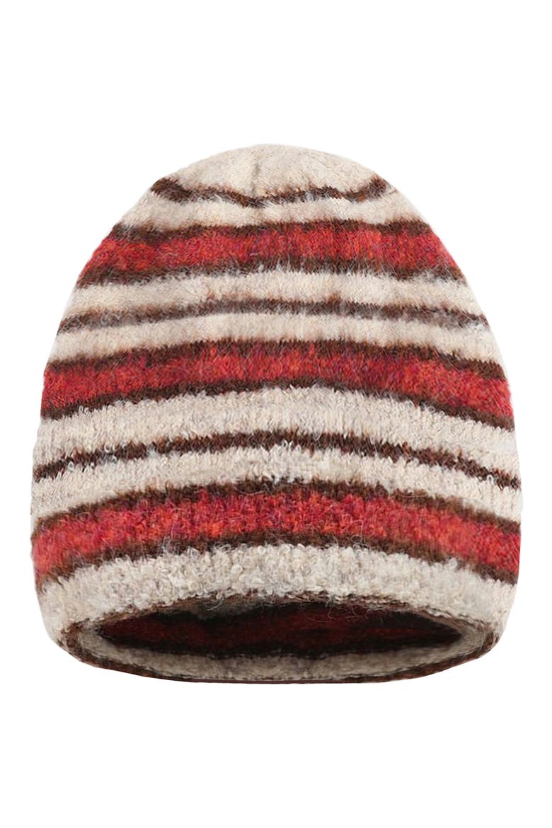 Dunedin Stripe Beanie, Main, color, RED/BEIGE