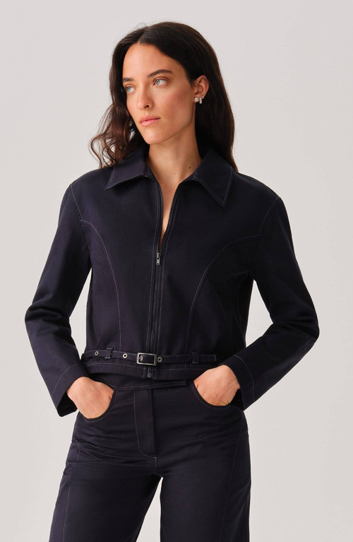 Leman Mercer Sloane Jacket In Blue
