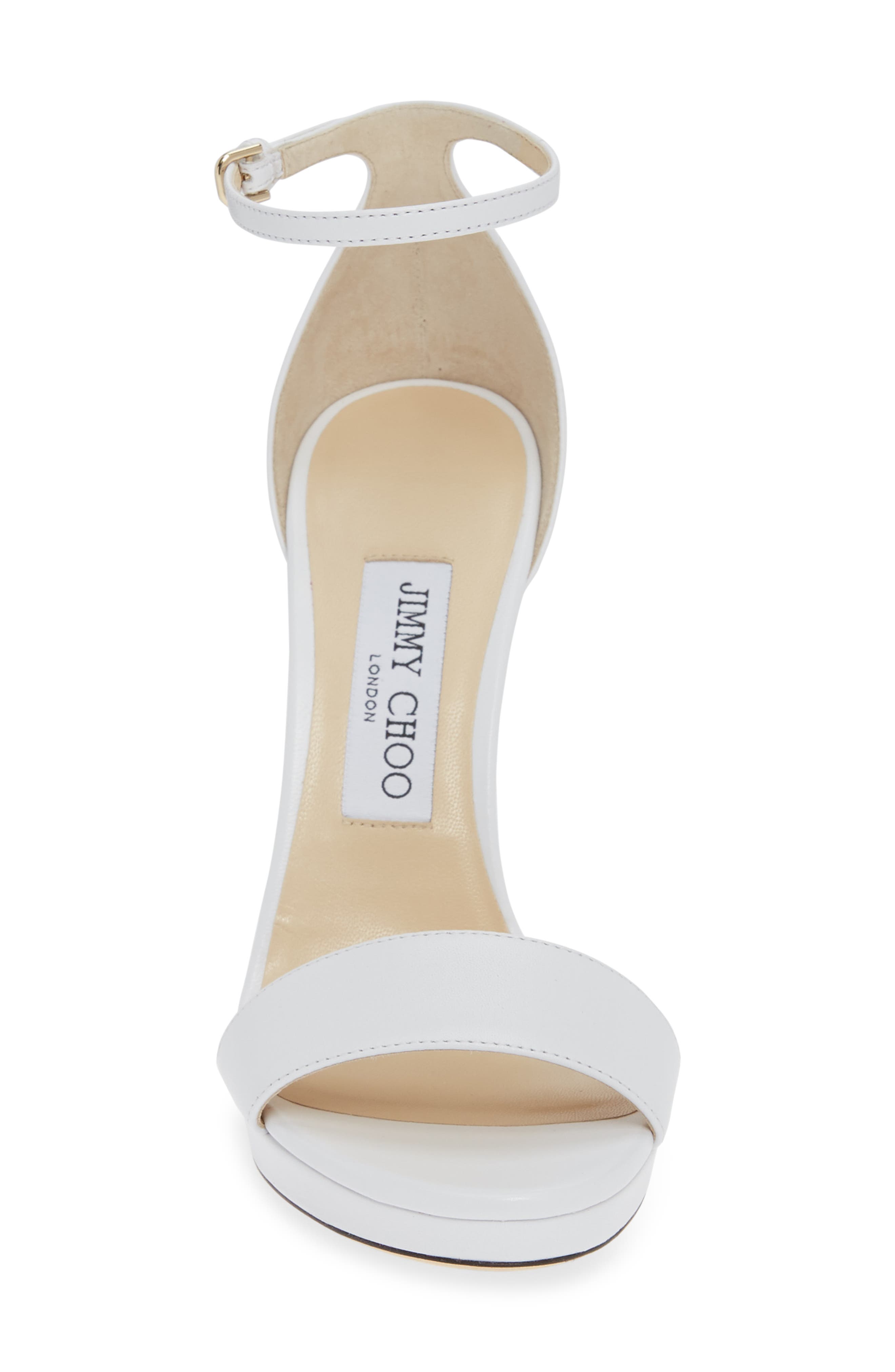 Misty Suede Platform Sandal, Alternate, color, WHITE LEATHER