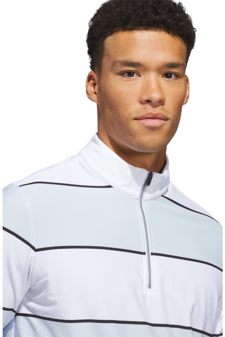Ultimate Rugby Quarter Zip Pullover, Alternate, color, WHITE/ CRYSTAL SKY