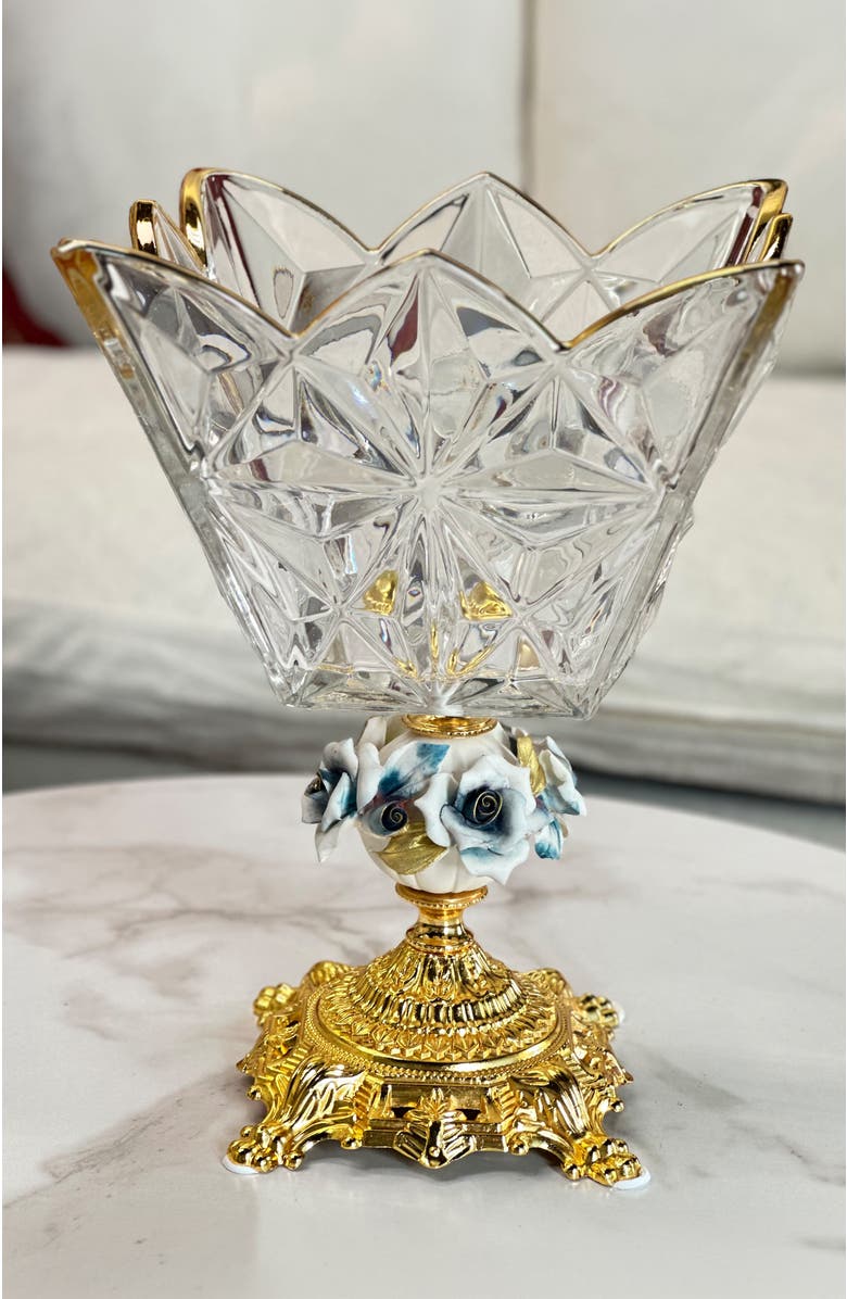 Mark Roberts Footed Crown Bowl, Alternate, color, Golden Yellow