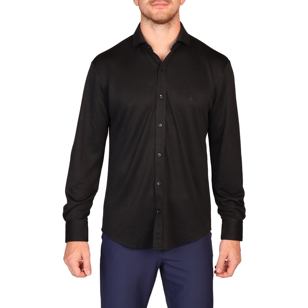 Tailorbyrd Classic Fit Button-down Shirt In Black