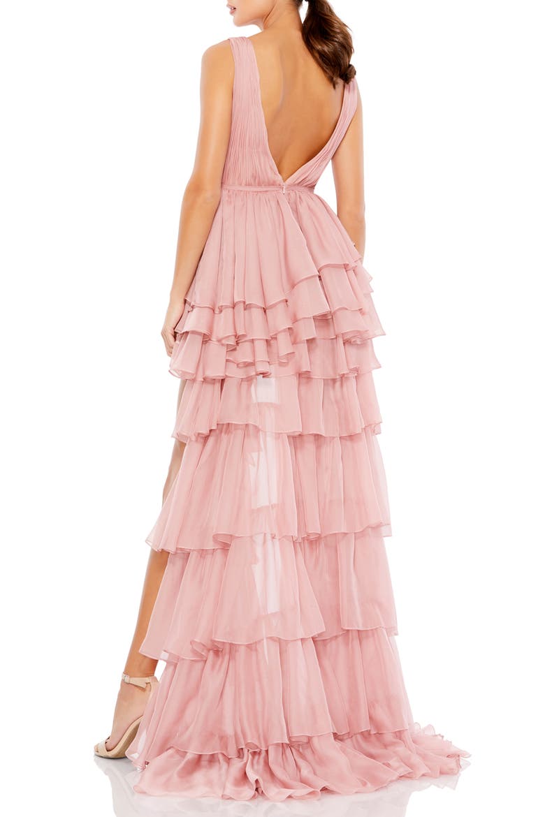 Petite Floral Embroidered High Neck Midi Dress, Alternate, color, ROSE PINK