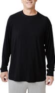 Cozy Earth Stretch Long Sleeve Crewneck T-Shirt