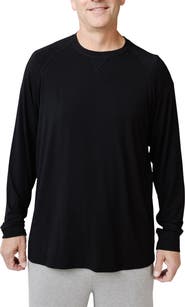 Cozy Earth Stretch Long Sleeve Crewneck T-Shirt