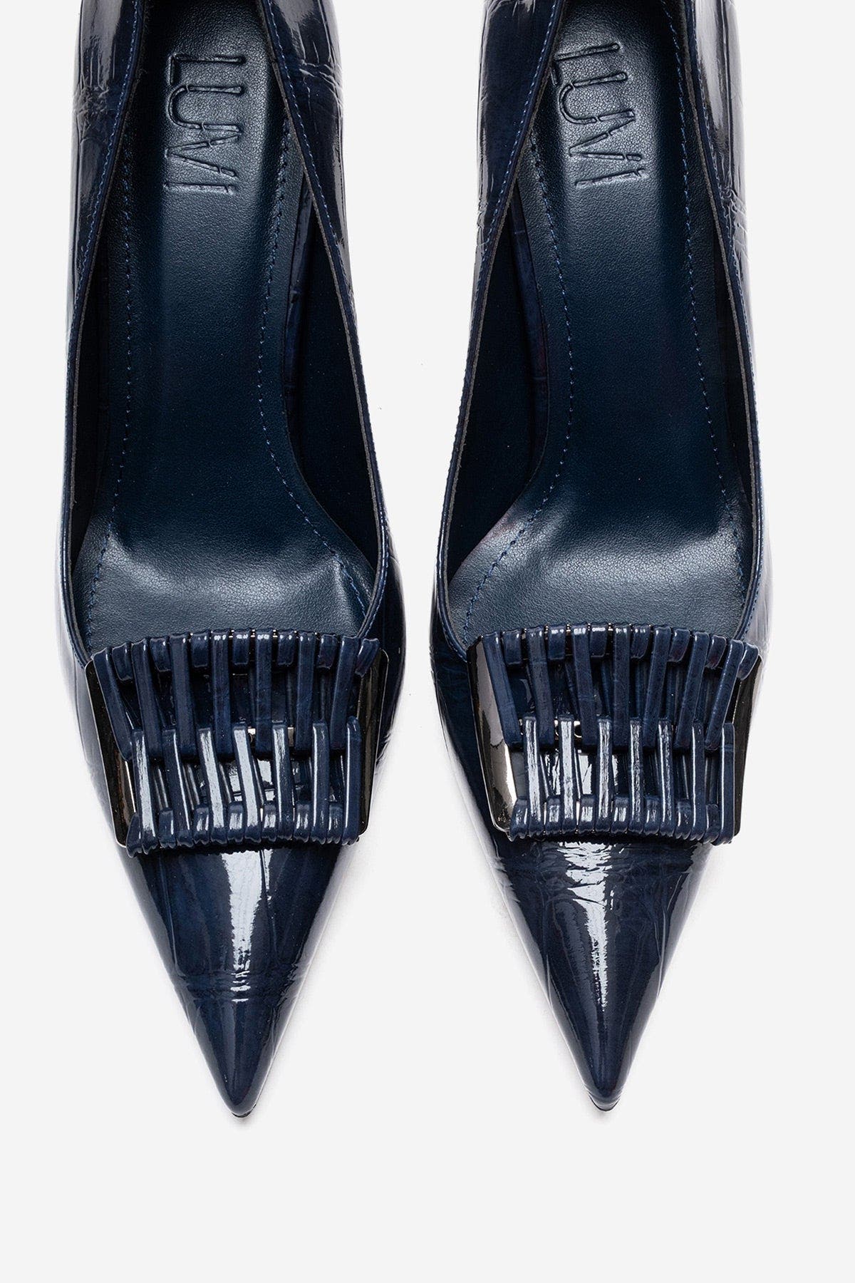 Guerni Stiletto Pump, Alternate, color, Navy Print
