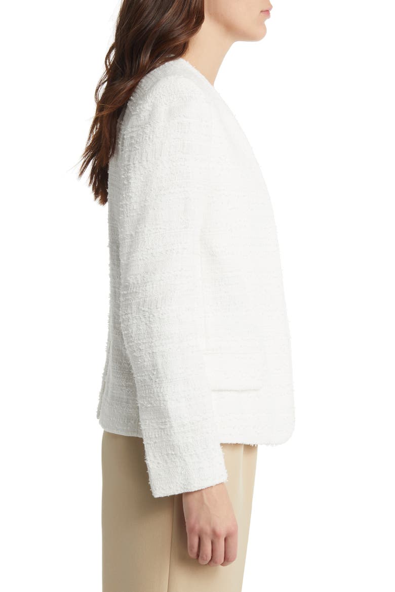 Elle Tweed Jacket, Alternate, color, WHITE