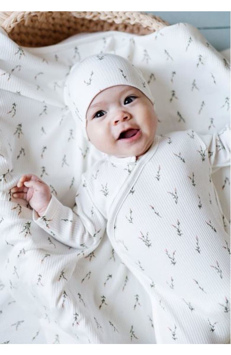 Ely's & Co. Baby Ribbed Cotton Receiving Blanket, Alternate, color, Lilac