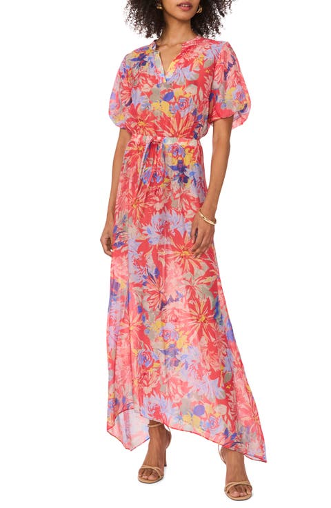 Denzel Puff Sleeve Midi Dress | Multi Floral