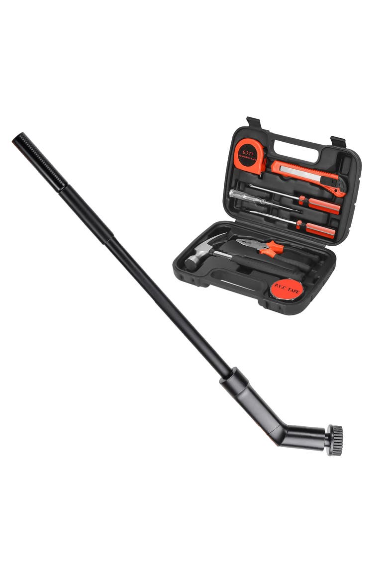 Electric Scrubber & 9-Pc Handy Tool Kit, Main, color, Black