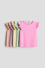 H&M 5-pack Flutter-sleeved Tops
