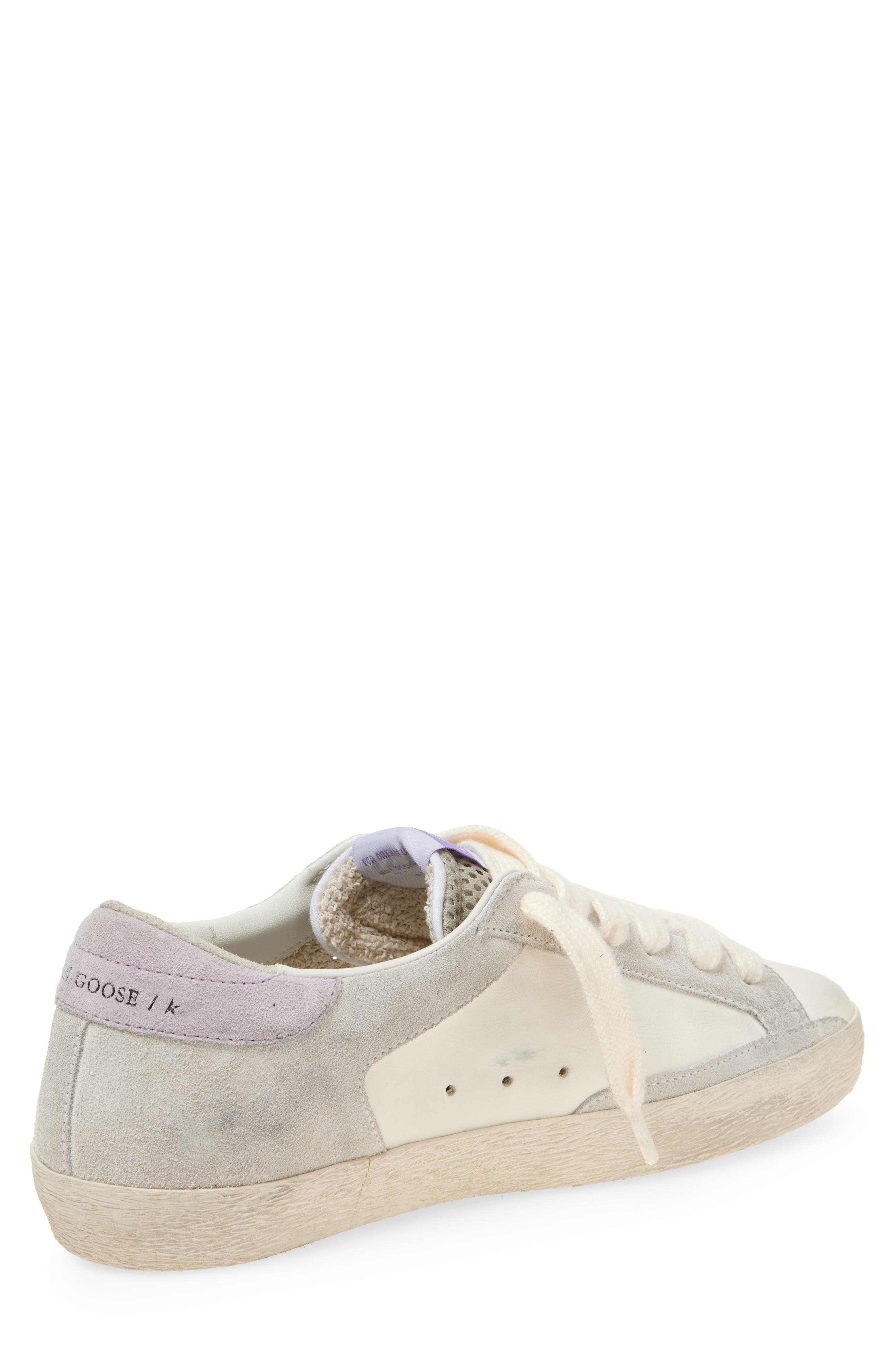 Golden Goose Super-Star Low Top Sneaker, Alternate, color, White/ Ice/ Yellow/ Liliac