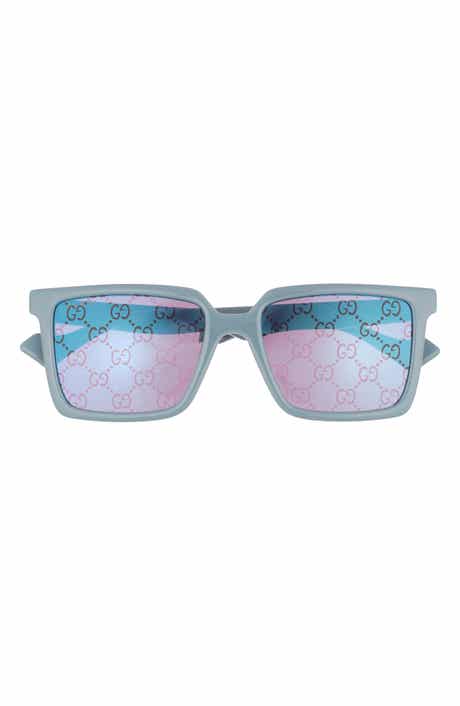 Gucci Logo Square Sunglasses, 55mm