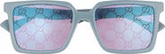 Gucci Logo Square Sunglasses, 55mm