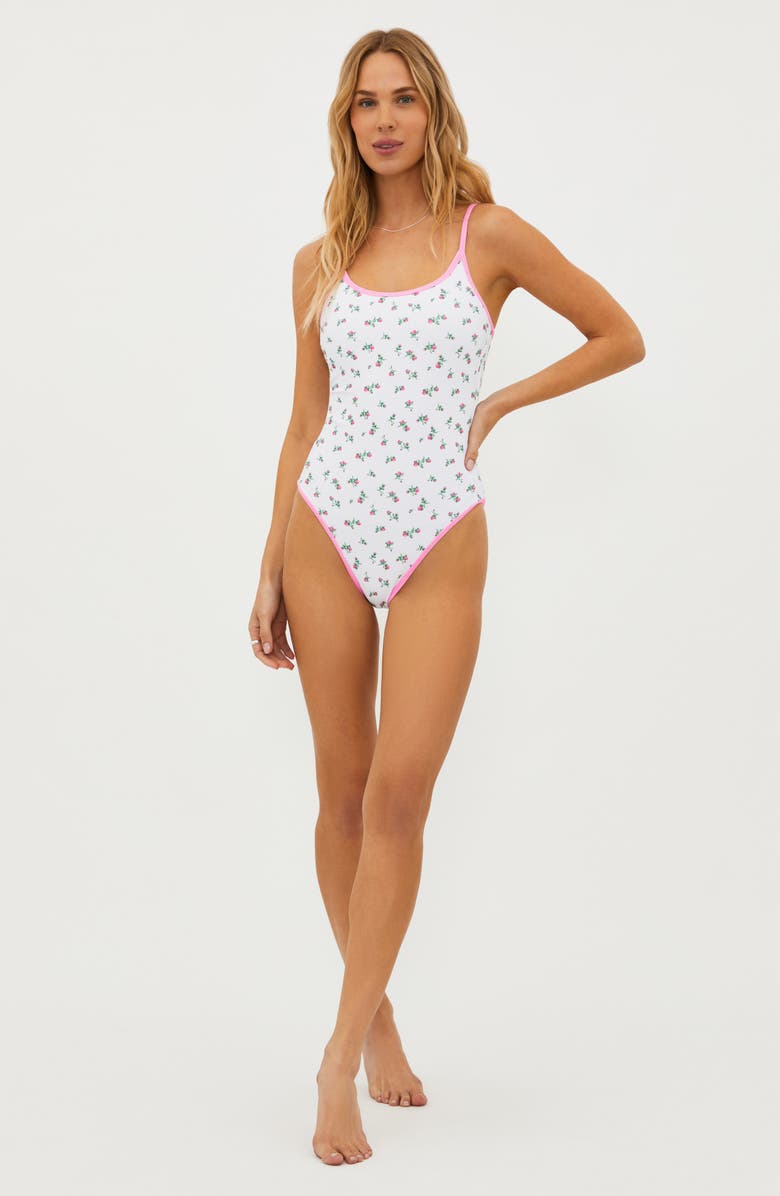 Beach Riot Naomi Floral One-Piece Swimsuit, Alternate, color, 