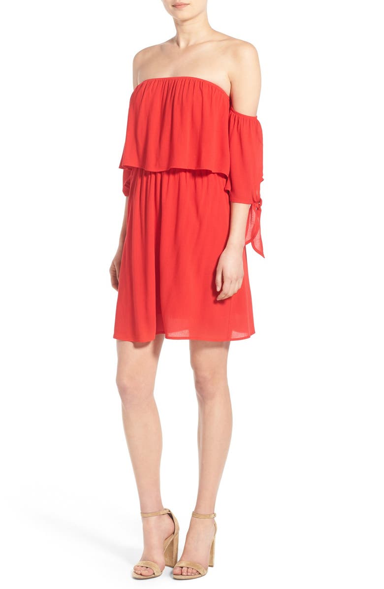 Dee Elly dee elle Off the Shoulder Dress, Main, color, 