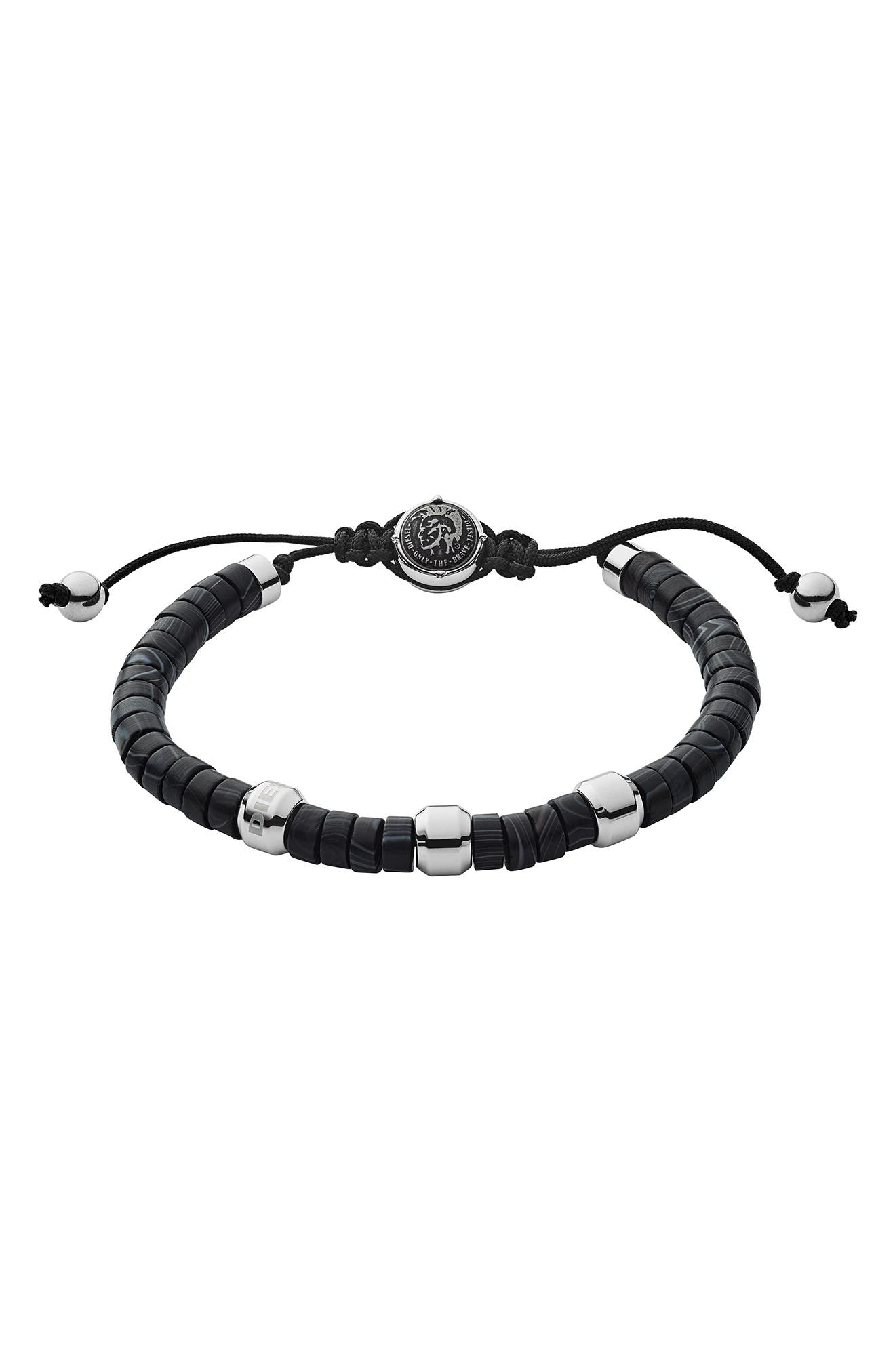 DIESEL® Agate Bead Sliding Knot Bracelet (Men) | Nordstromrack