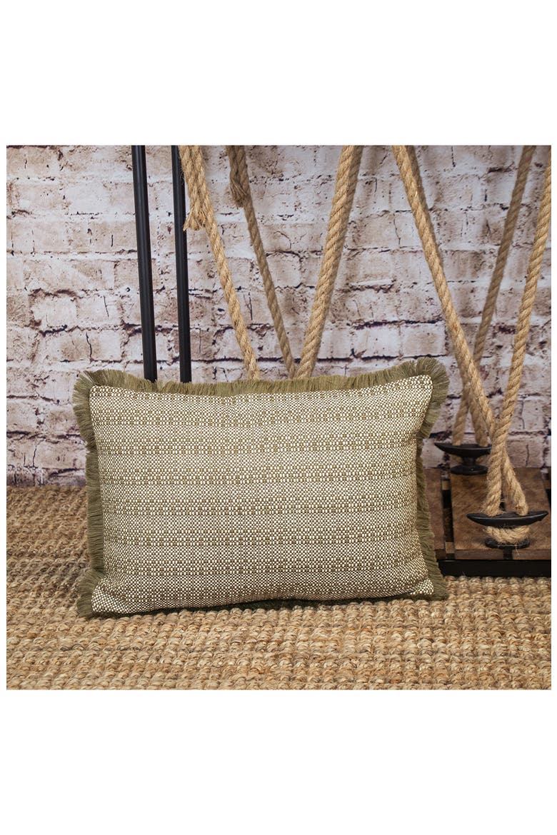 Stripe Accent Pillow, Alternate, color, GREEN