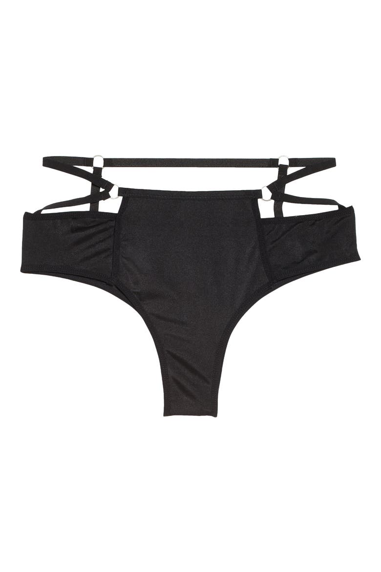 Strapped Up Bikini, Alternate, color, BLACK