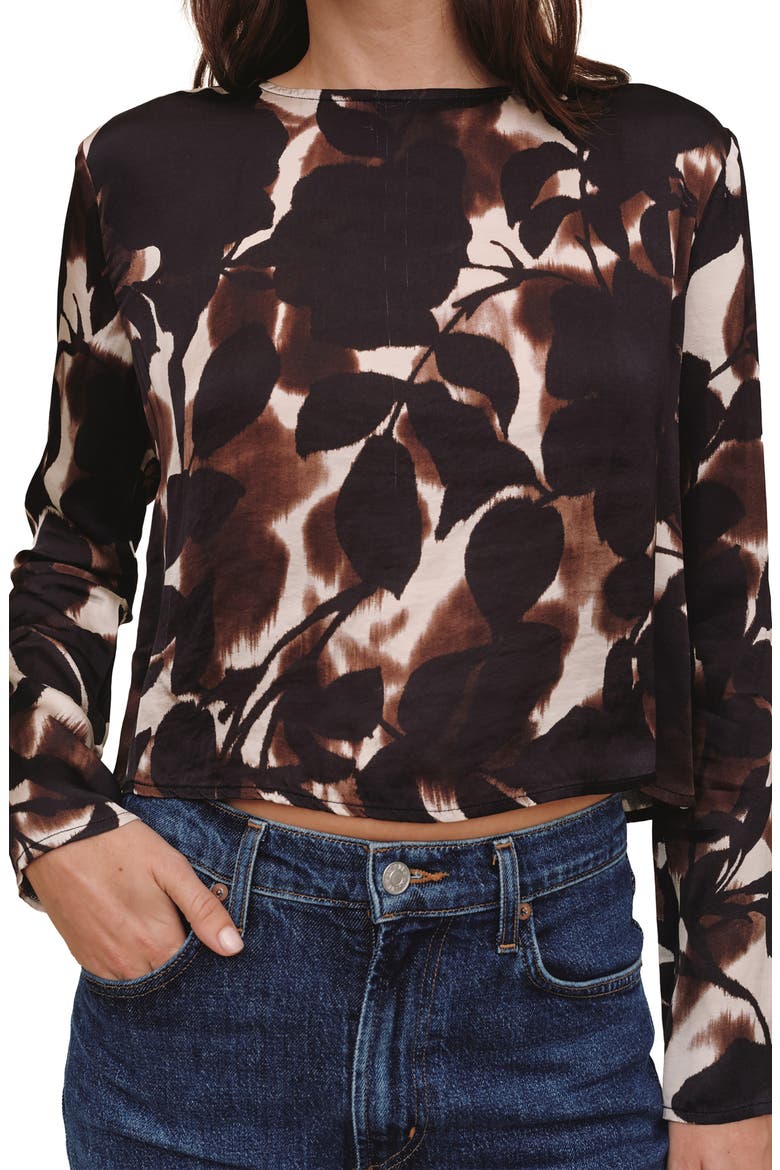 Floral Printed Long Sleeve Top, Alternate, color, SHADOW FLORAL PRINT
