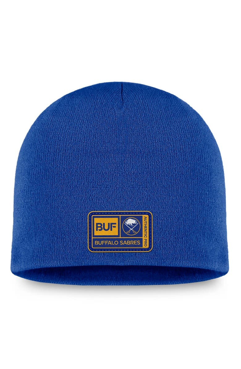 FANATICS Men's Fanatics Branded Royal Buffalo Sabres Authentic Pro Training Camp Knit Hat, Main, color,