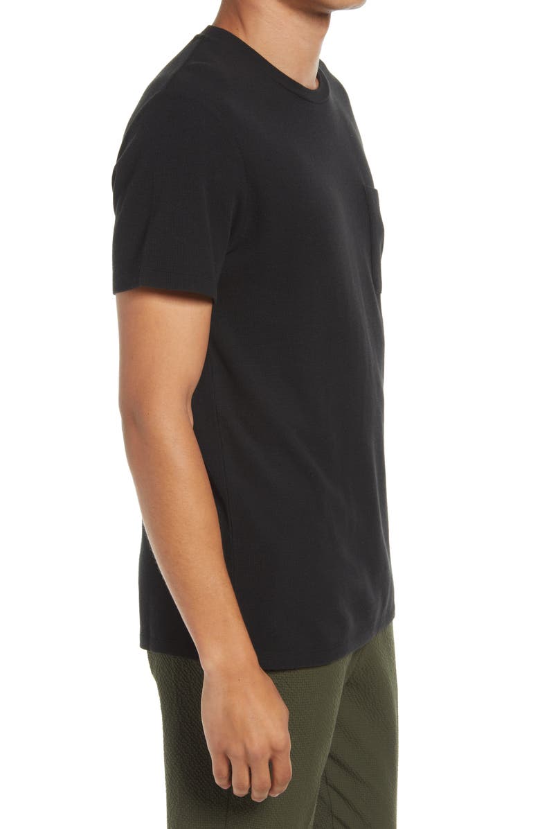 NN07 Clive Waffle Knit Tee, Alternate, color, Black