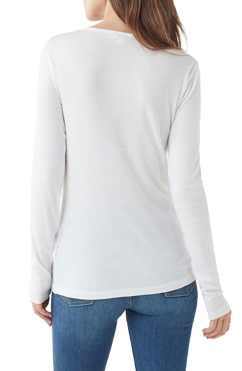 Splendid Classic Long Sleeve Crewneck T-Shirt, Alternate, color, White