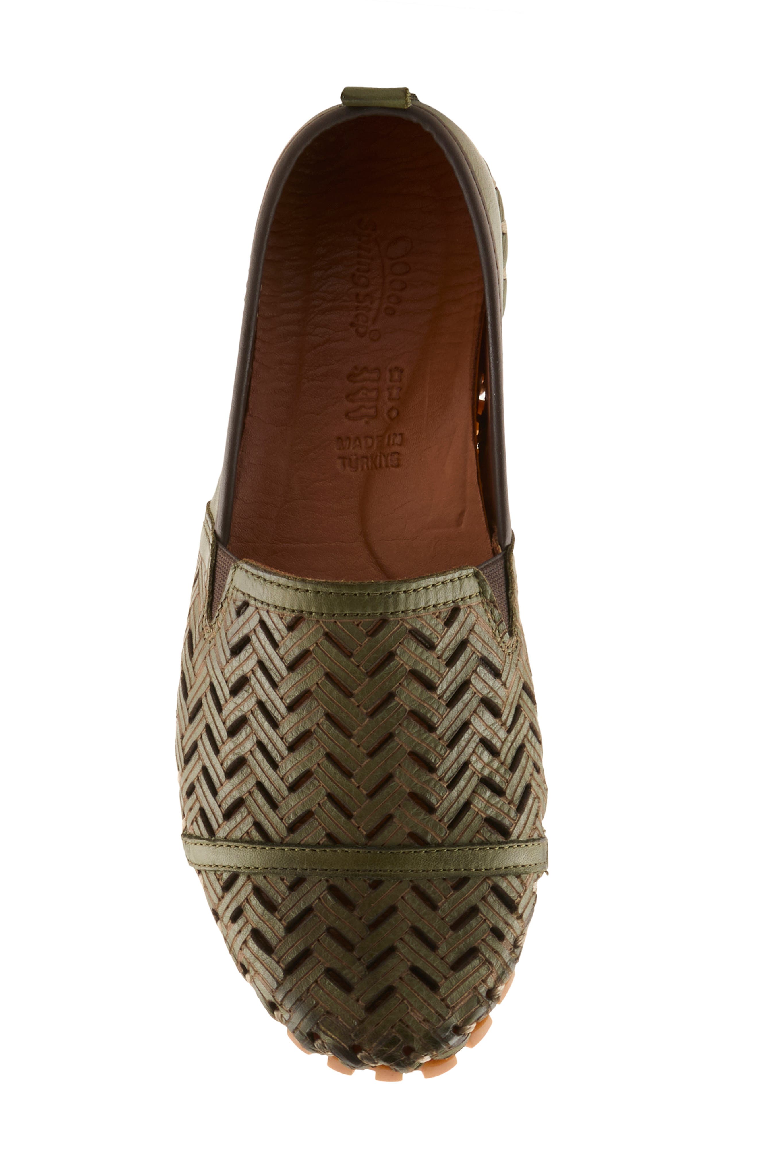Spring Step Kapri Flat, Alternate, color, Olive Green