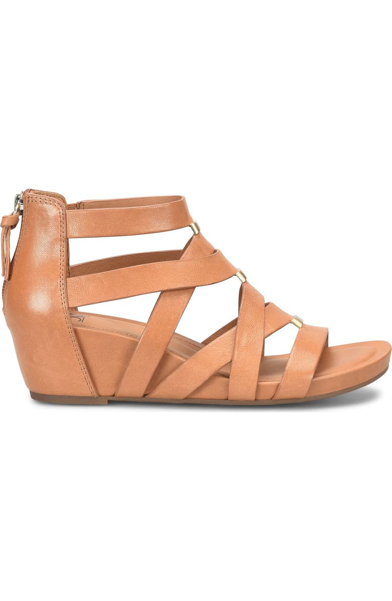 Söfft Vivi Platform Wedge Sandal, Alternate, color, Luggage