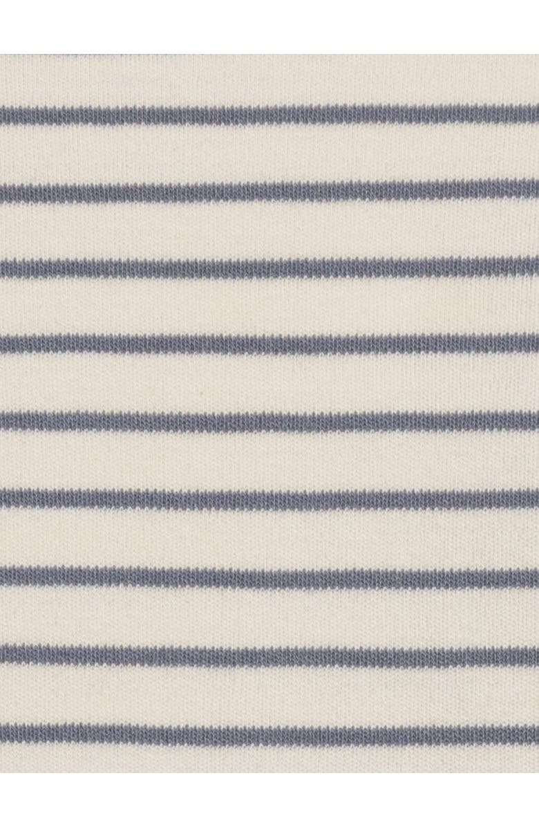 Colored Organics Organic Cotton 2 Piece Long Sleeve Jammie Set, Alternate, color, Summit Stripe / Denim