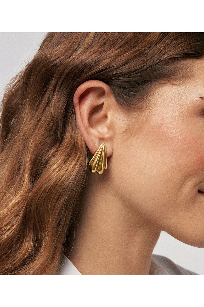 Diana Earrings, Alternate, color, Gold