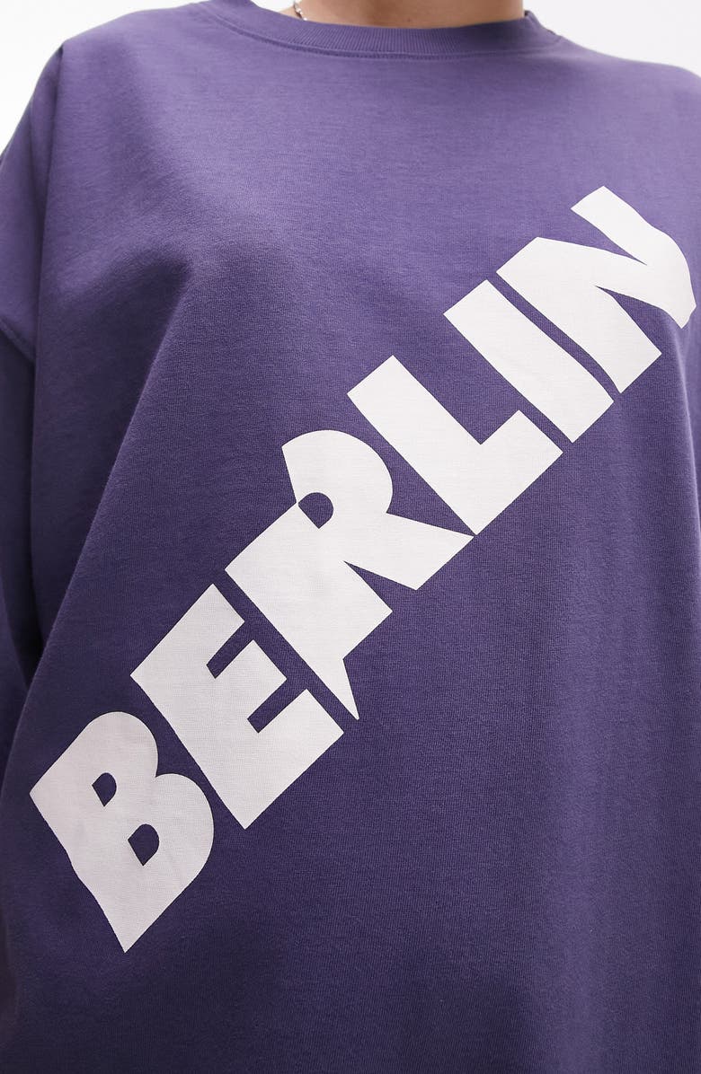 Topshop Berlin Oversize Graphic T-Shirt, Alternate, color, 