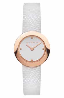 Ted Baker London Seerena Leather Strap Watch, 24mm